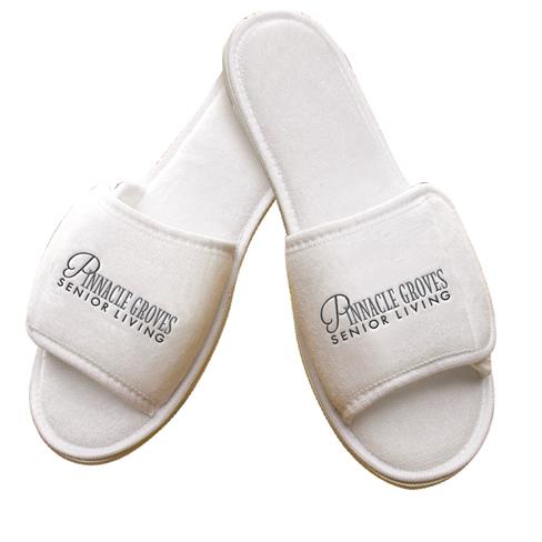 N32 - Open Toe Terry Slipper with Velcro Closure